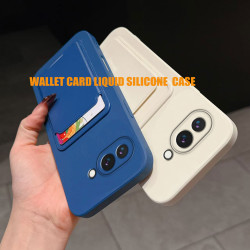 Case for Google Pixel 9a Liquid Silicone Card Holder Soft Phone Skin Cover Pixel 9 Pro XL Shockproof Back Pocket Wallet Funda