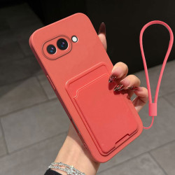 Case for Google Pixel 9a Liquid Silicone Card Holder Soft Phone Skin Cover Pixel 9 Pro XL Shockproof Back Pocket Wallet Funda