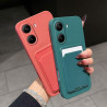 Case for Xiaomi Poco X7 Pro Liquid Silicone Card Holder Soft Phone Skin Cover Redmi Turbo 4 Shockproof Back Pocket Wallet Funda