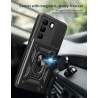 For Infinix Hot 50 4G 5G Case With Slide Lens Cover Rotating Ring Shockproof Stand Holder Phone Case