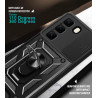 For Infinix Hot 50 4G 5G Case With Slide Lens Cover Rotating Ring Shockproof Stand Holder Phone Case