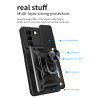 For Infinix Hot 50 4G 5G Case With Slide Lens Cover Rotating Ring Shockproof Stand Holder Phone Case