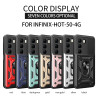 For Infinix Hot 50 4G 5G Case With Slide Lens Cover Rotating Ring Shockproof Stand Holder Phone Case