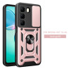For Infinix Hot 50 4G 5G Case With Slide Lens Cover Rotating Ring Shockproof Stand Holder Phone Case