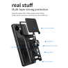 For Tecno Spark Go 1 Case With Slide Lens Cover Rotating Ring Shockproof Stand Holder Phone Case