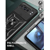 For Google Pixel 9 Pro XL Case With Slide Lens Cover Rotating Ring Shockproof Stand Holder Phone Case