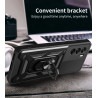 For Oppo Reno12 Case With Slide Lens Cover Rotating Ring Shockproof Stand Holder Phone Case