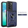 For Oppo Reno12 Case With Slide Lens Cover Rotating Ring Shockproof Stand Holder Phone Case