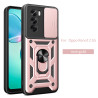 For Oppo Reno12 Case With Slide Lens Cover Rotating Ring Shockproof Stand Holder Phone Case