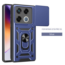 For Infinix GT 20 Pro Case With Slide Lens Cover Rotating Ring Shockproof Stand Holder Phone Case