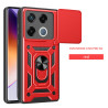 For Infinix GT 20 Pro Case With Slide Lens Cover Rotating Ring Shockproof Stand Holder Phone Case