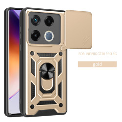 For Infinix GT 20 Pro Case With Slide Lens Cover Rotating Ring Shockproof Stand Holder Phone Case