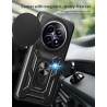For Realme 12 5G Case With Slide Lens Cover Rotating Ring Shockproof Stand Holder Phone Case