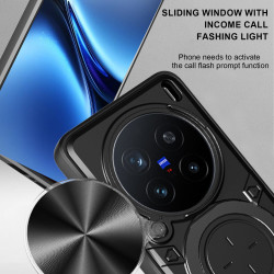 Case For vivo X200 Pro Magnetic Slide Camera Protection Cover 360 Rotate Kickstand Armor Ring X200 Funda Capa