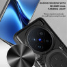 Case For vivo X200 Pro Magnetic Slide Camera Protection Cover 360 Rotate Kickstand Armor Ring X200 Funda Capa