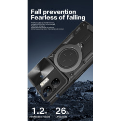 Case For Infinix Smart 9 Magnetic Slide Camera Protection Cover 360 Rotate Kickstand Armor Ring Smart 8 Funda Capa