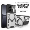 Case For Infinix Smart 9 Magnetic Slide Camera Protection Cover 360 Rotate Kickstand Armor Ring Smart 8 Funda Capa