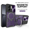 Case For Infinix Smart 9 Magnetic Slide Camera Protection Cover 360 Rotate Kickstand Armor Ring Smart 8 Funda Capa
