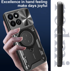 Case For Honor 200 Smart Magnetic Slide Camera Protection Cover 360 Rotate Kickstand Armor Ring 200 Pro Funda Capa