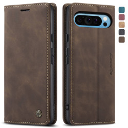 Luxury Retro Case for Google Pixel 9 Pro XL Multiple Card Slots Stand Function Phone Cover for Pixel 9A Leather Wallet Protection Funda