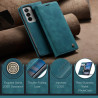 Luxury Retro Case for Oppo Reno12 Multiple Card Slots Stand Function Phone Cover for Reno12 FS 5G Leather Wallet