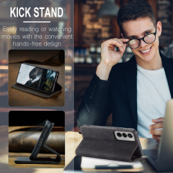 Luxury Retro Case for Oppo Reno12 Multiple Card Slots Stand Function Phone Cover for Reno12 FS 5G Leather Wallet