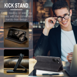 Luxury Retro Case for Xiaomi Poco X7 Pro Multiple Card Slots Stand Function Phone Cover for Poco X7 5G Leather Wallet