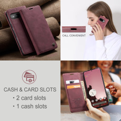 Luxury Retro Case for Google Pixel 9a Multiple Card Slots Stand Function Phone Cover for Google Pixel 9 Pro XL Leather Wallet