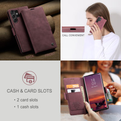 Luxury Retro Case for Samsung Galaxy S25 Ultra Multiple Card Slots Stand Function Phone Cover for Galaxy S25 Edge Leather Wallet