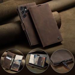 Luxury Retro Case for Samsung Galaxy S25 Ultra Multiple Card Slots Stand Function Phone Cover for Galaxy S25 Edge Leather Wallet