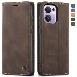 Luxury Retro Case for Oppo Reno13 F 4G Multiple Card Slots Stand Function Phone Cover for Reno12 F Leather Wallet