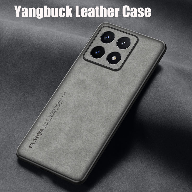 Luxury Sheepskin Leather Case for Xiaomi 14T Pro - Shockproof TPU Soft Frame, Camera Protection, Matte Back Coque for Xiaomi 13T Pro 13 Ultra