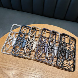 Hollow-out Heat Dissipation Spider Metal Paint Phone Case for iPhone 16 Pro Max/14/13, Suitable for 15 Pro New