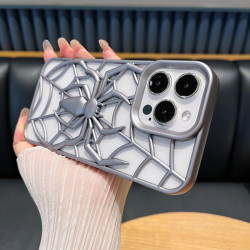 Hollow-out Heat Dissipation Spider Metal Paint Phone Case for iPhone 16 Pro Max/14/13, Suitable for 15 Pro New