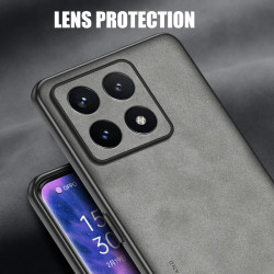Luxury Sheepskin Leather Case for Xiaomi 14T Pro - Shockproof TPU Soft Frame, Camera Protection, Matte Back Coque for Xiaomi 13T Pro 13 Ultra