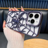 Hollow-out Heat Dissipation Spider Metal Paint Phone Case for iPhone 16 Pro Max/14/13, Suitable for 15 Pro New