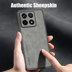 Luxury Sheepskin Leather Case for Xiaomi 14T Pro - Shockproof TPU Soft Frame, Camera Protection, Matte Back Coque for Xiaomi 13T Pro 13 Ultra
