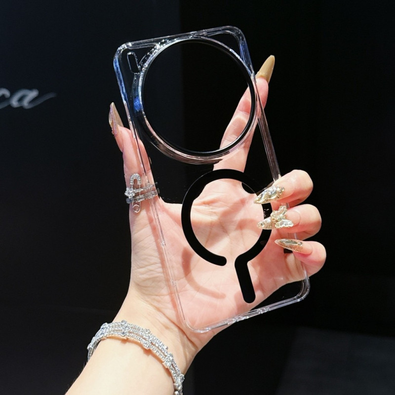 For vivo X200 Ultra/X200 Pro/iQOO13/S20 Magnetic Hard Case - High Transparency Anti-Yellowing, Wireless Charging, Slim Transparent Design