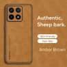 Luxury Sheepskin Leather Case for Xiaomi 14T Pro - Shockproof TPU Soft Frame, Camera Protection, Matte Back Coque for Xiaomi 13T Pro 13 Ultra