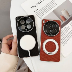 Magnetic Wireless Charging Hard Case for vivoX200Ultra with 360° Stand & Electroplated Finish - Slim Fashionable Cover, Precision Cutouts 2025