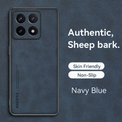 Luxury Sheepskin Leather Case for Xiaomi 14T Pro - Shockproof TPU Soft Frame, Camera Protection, Matte Back Coque for Xiaomi 13T Pro 13 Ultra