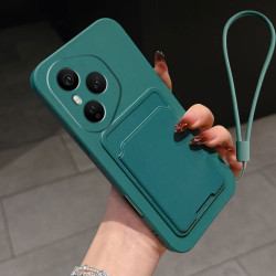 Case for Honor 400 Pro Liquid Silicone Card Holder Soft Phone Skin Cover Honor 300 Pro Shockproof Back Pocket Wallet Notes Funda