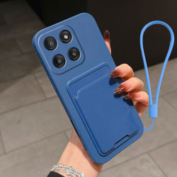 Case for Motorola Edge 60 Liquid Silicone Card Holder Soft Phone Skin Cover Edge 50 Shockproof Back Pocket Wallet Notes Funda