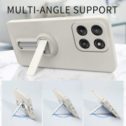 Case for Motorola Edge 60 Liquid Silicone Stand Holder Soft Phone Skin Cover for Edge 50 Neo 50Pro Upgrade Shockproof Back Funda