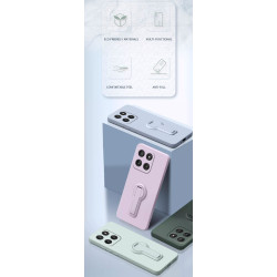 Case for Motorola Edge 60 Liquid Silicone Stand Holder Soft Phone Skin Cover for Edge 50 Neo 50Pro Upgrade Shockproof Back Funda