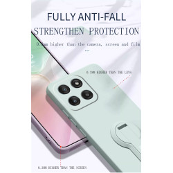 Case for Motorola Edge 60 Liquid Silicone Stand Holder Soft Phone Skin Cover for Edge 50 Neo 50Pro Upgrade Shockproof Back Funda