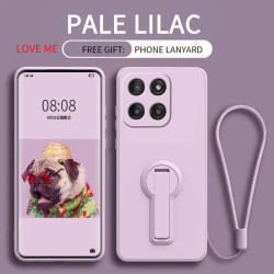 Case for Motorola Edge 60 Liquid Silicone Stand Holder Soft Phone Skin Cover for Edge 50 Neo 50Pro Upgrade Shockproof Back Funda