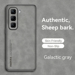 Luxury Sheepskin Leather Case for Infinix Hot 50 5G - Shockproof TPU Soft Frame, Camera Protection, Matte Back Cover Coque for Infinix Hot 50