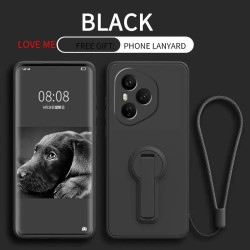 Case for Honor 400 Pro Liquid Silicone Stand Holder Soft Phone Skin Cover for 400 Lite 300 Ultra 300 Pro Upgrade Shockproof Back Funda