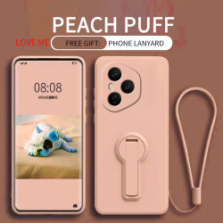 Case for Honor 400 Pro Liquid Silicone Stand Holder Soft Phone Skin Cover for 400 Lite 300 Ultra 300 Pro Upgrade Shockproof Back Funda